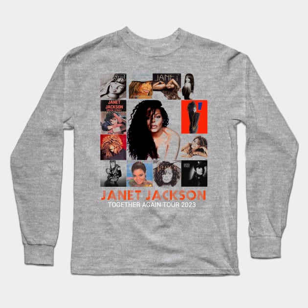 Janet Jackson Vintage Tour Concert Long Sleeve T-Shirt by Evergreen Daily